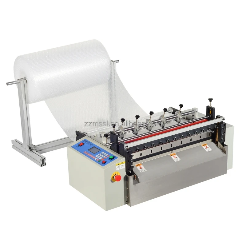 Pe Cross Cutter Air Bubble Flim Roller Slitting Paper Fabric Leather Tape Roll Cutting Machine
