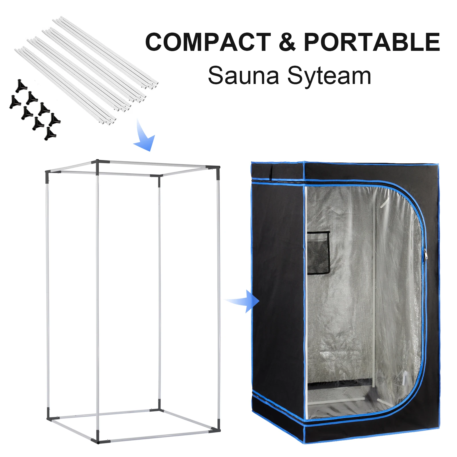 Cheapest Portable Sauna Tent 1 Person Foldable Wet Steam Sauna Tent