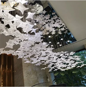 Maple Leaf Crystal Chandelier Warm White Decorative Lighting for Home Hotel Lobby Banquet Hall Shopping Mall Atrium & Bedrooms