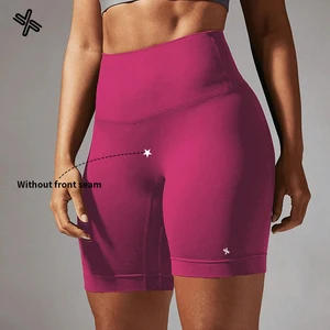 Custom High Waist Yoga Leggings for Women Color-Blocked Spandex/Nylon Fitness Workout Shorts Butt Lifting Design Elastic Waist