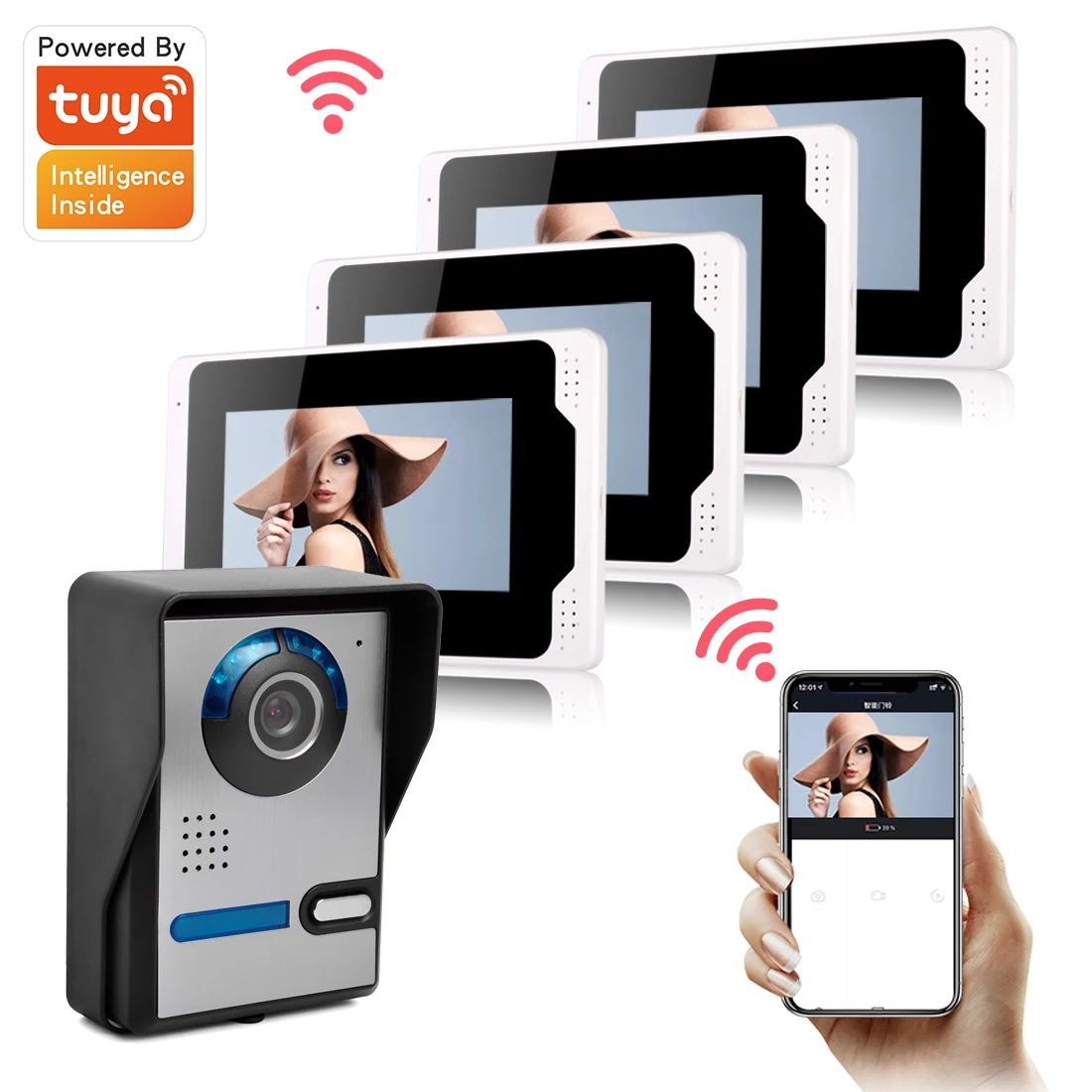 Door Phone Intercom System 4 Door 