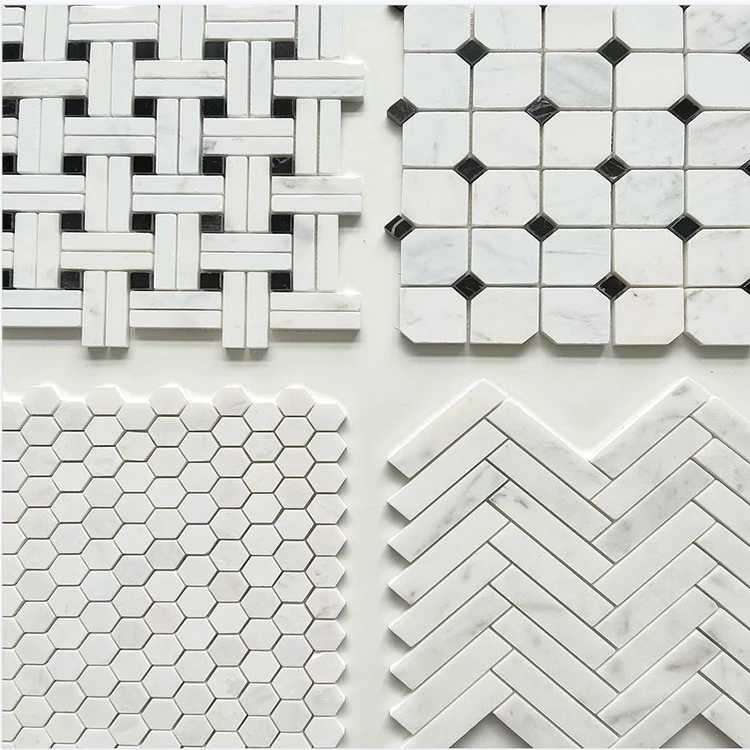 product modern 30x30 bathroom white carrara hexagon wall mosaic tile traditional parquet design for interior walls graphic available-2