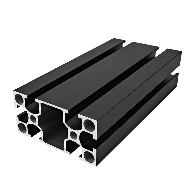 4080 Sandblasted Black Extruded Aluminum Alloy Profiles Provide Punching and Cutting Services From Chinese Manufacturers