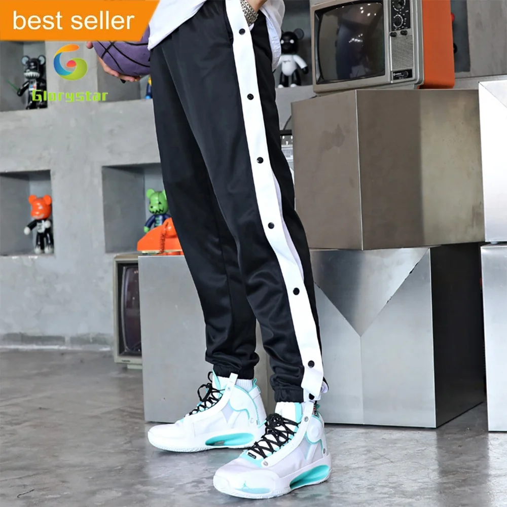 Deyeek Mens Tear Away Basketball Pants High Split Snap Button Casual  PostSurgery Sweatpants with Pockets Black S price in Dubai UAE   Compare Prices