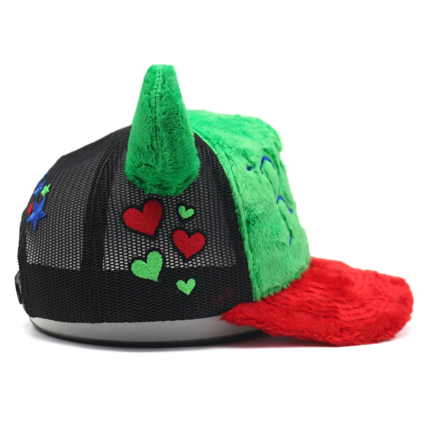 2023 Custom Cute Devil Embroidery Logo 5 Panel Chapeau Men Women Fuzzy