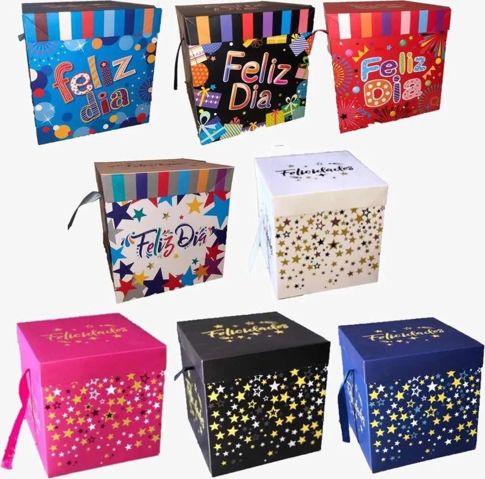 Birthday Surprise Cake Explosion Box Exploding Box Kit Caja Sorpresa Birthday Surprise Box Surprise Pop up Boxesx