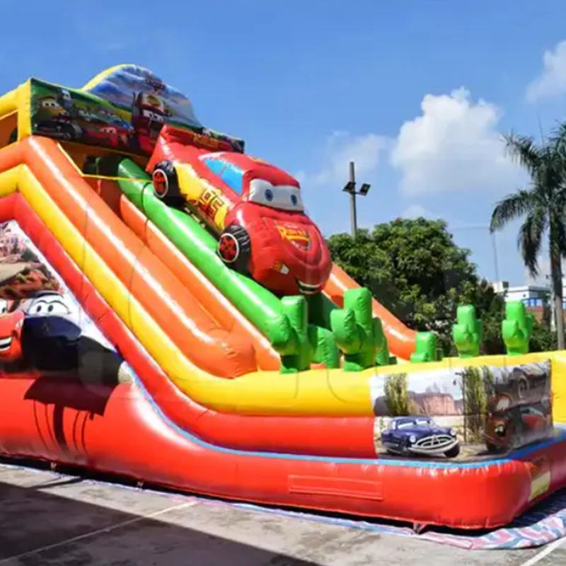 CH Custom Outdoor Bouncy Inflatable combo water Slides Bounce Car Playground Big Commercial Kids games Inflatable Slides