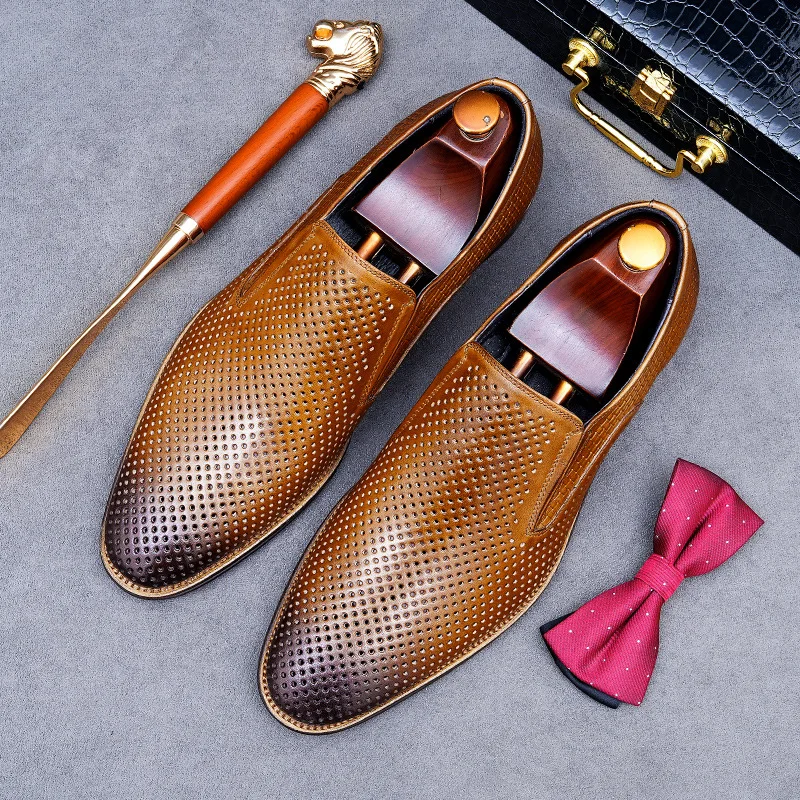 Trends Breathable Business Formal Shoes Genuine Leather Wedding