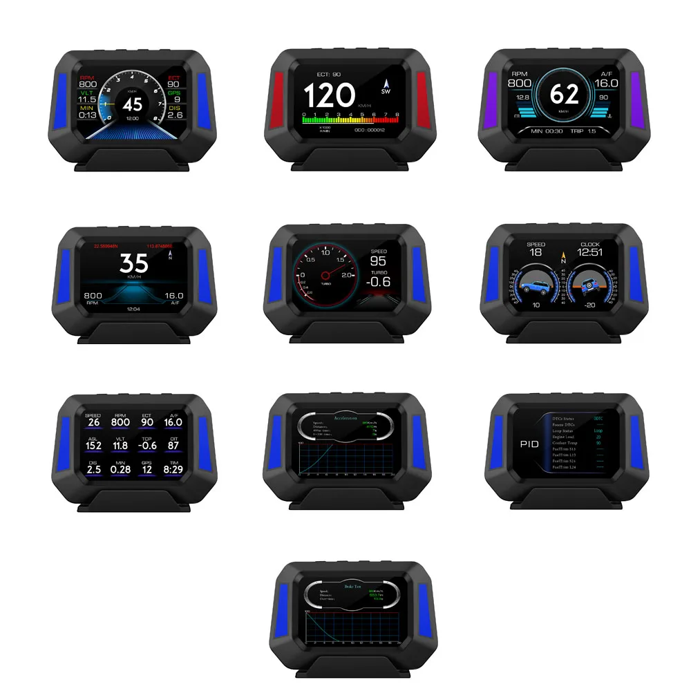 P21 HUD Head up Display Car Tester on Board Computer Clock Slope Meter GPS Speedometer OBD2 Diagnostic Tools