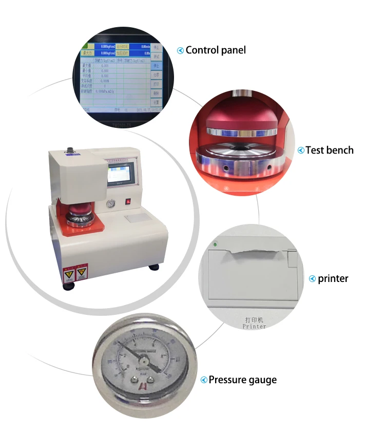 Laboratory Test Equipment Mullen Bursting Strength Tester Cardboard Bursting Tester