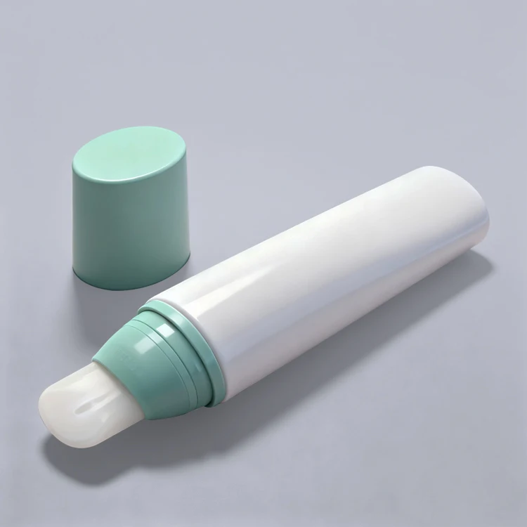 LS03 Facial Cleanser Plastic Gel Bottle Squeeze 100g Cosmetic Packing Container Eye Cream Tube Packaging with Soft Silica Gel Brush