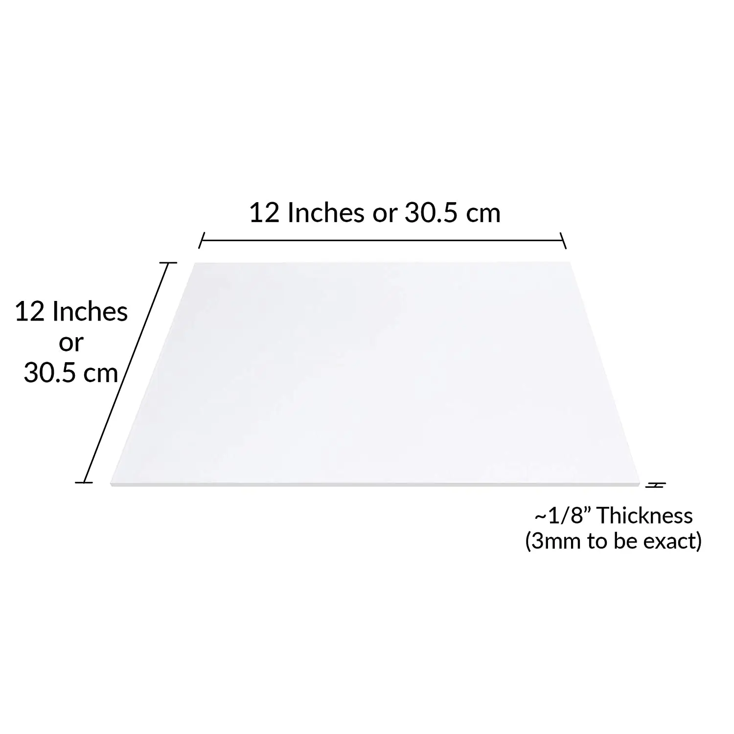Clear Acrylic Plexiglass Sheets - 12x12 Inches, 1/2 Inch Thick, Stronger Than Glass For DIY