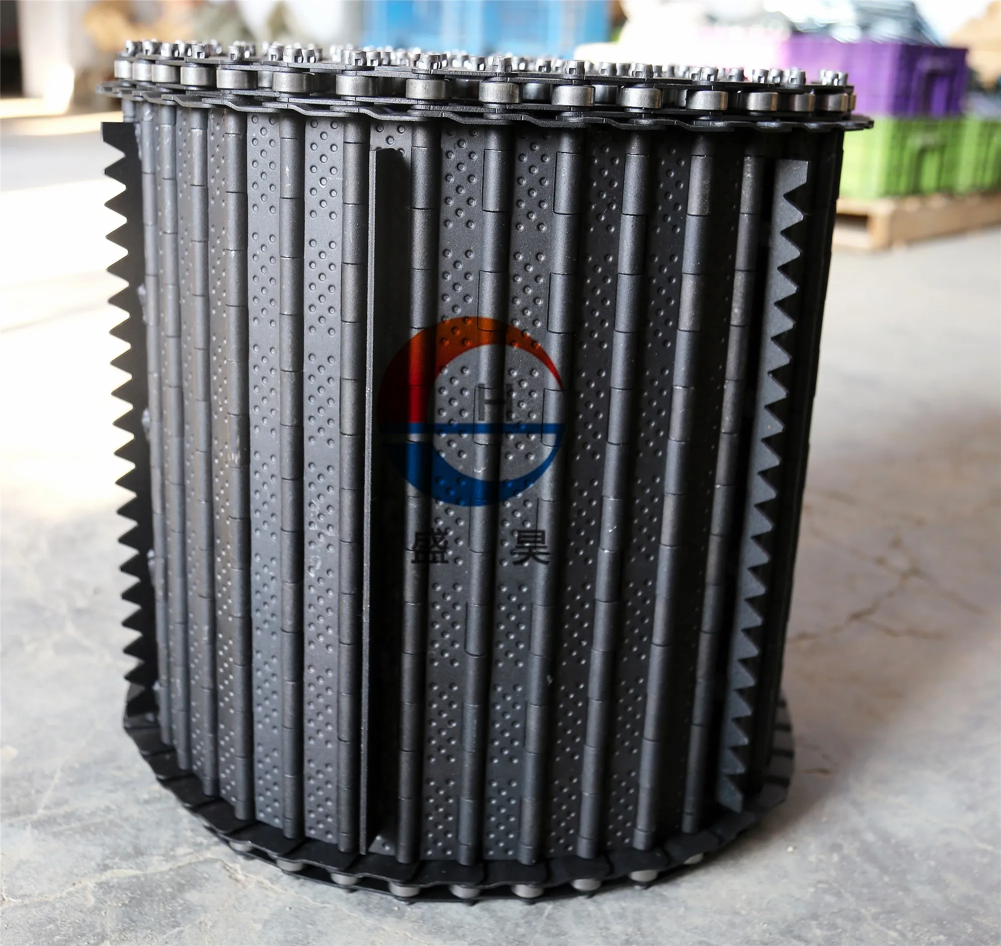 Шаг 31,75 cnc станок стальной стружки конвейерная лента на петлях