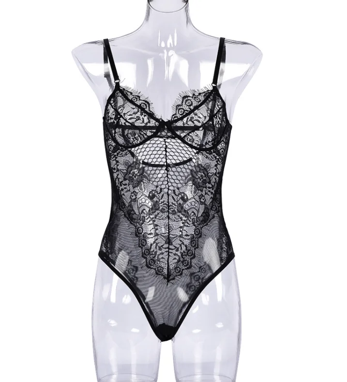 Women Sexy lingerie snaps transparent jumpsuit Plus size England hot girl Sexy  lingerie| Alibaba.com