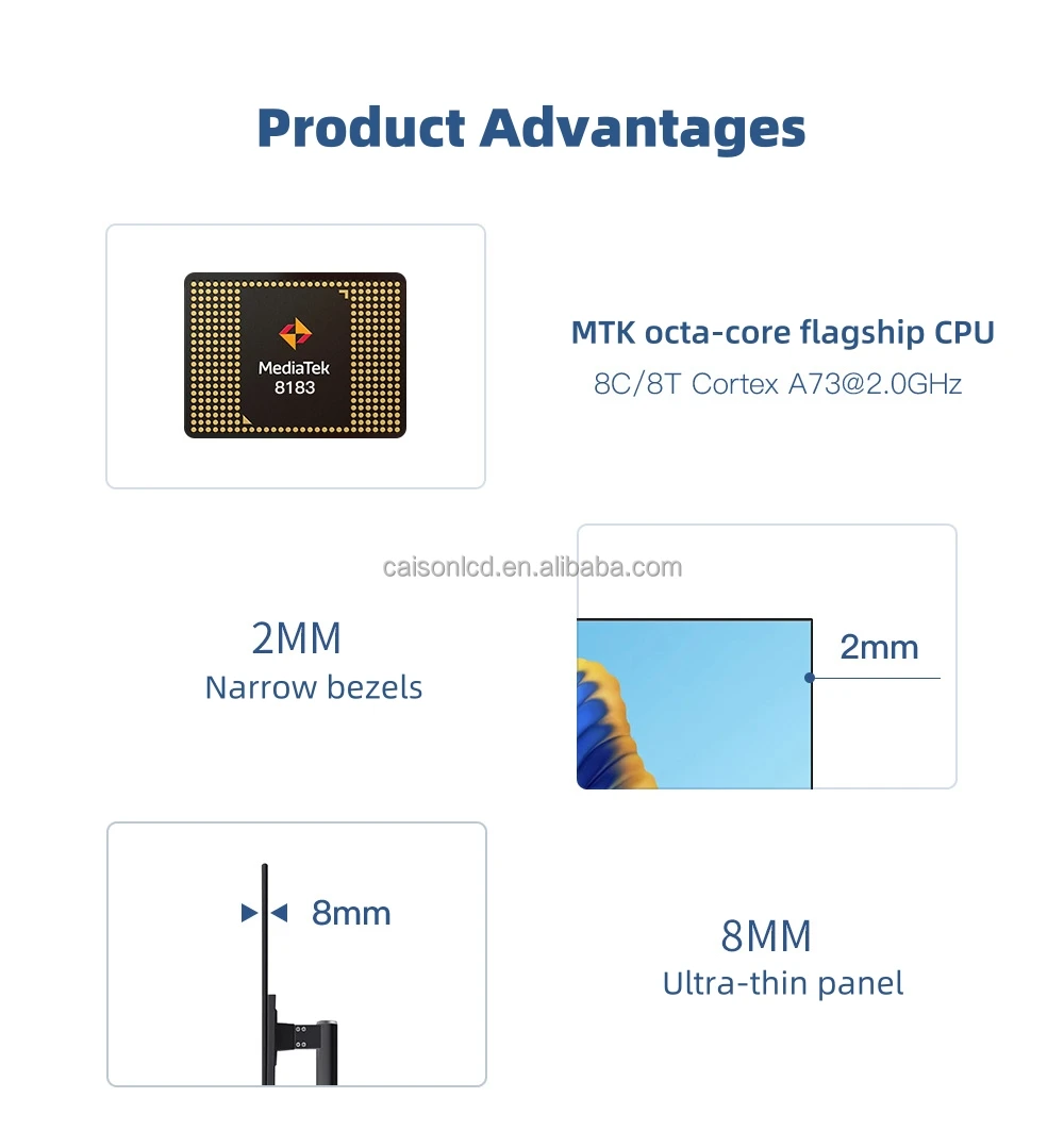 21.5 inch smart tv support 1920x1080 screen floor  digital stand moving TV Digital signage and display LCD advertising display supplier