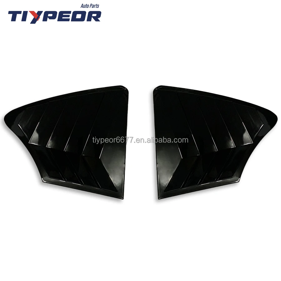 product for infiniti q50 2014   2024 painted glossy black side window louver shutter cover trim-3