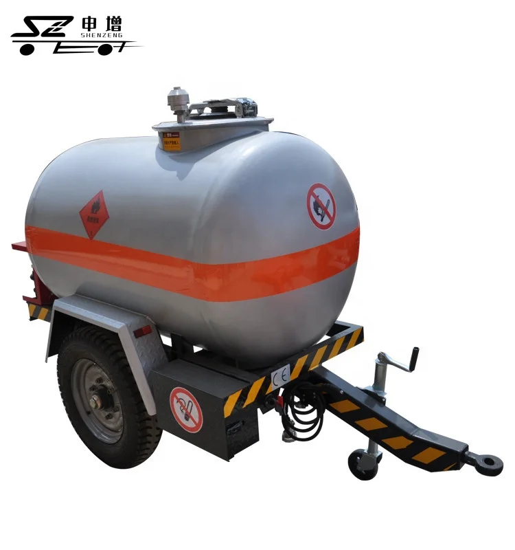 1000L Single Axle Fuel Tanker Diesel Tank Truck Trailer for Sale