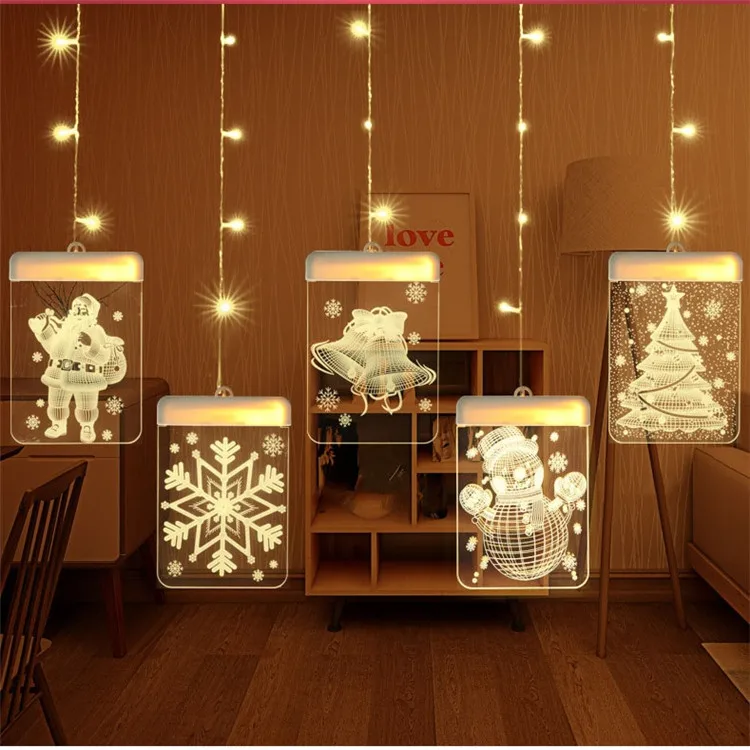 Projecteur De Noël Rechargeable - Lampe LED à 3 Motifs Avec