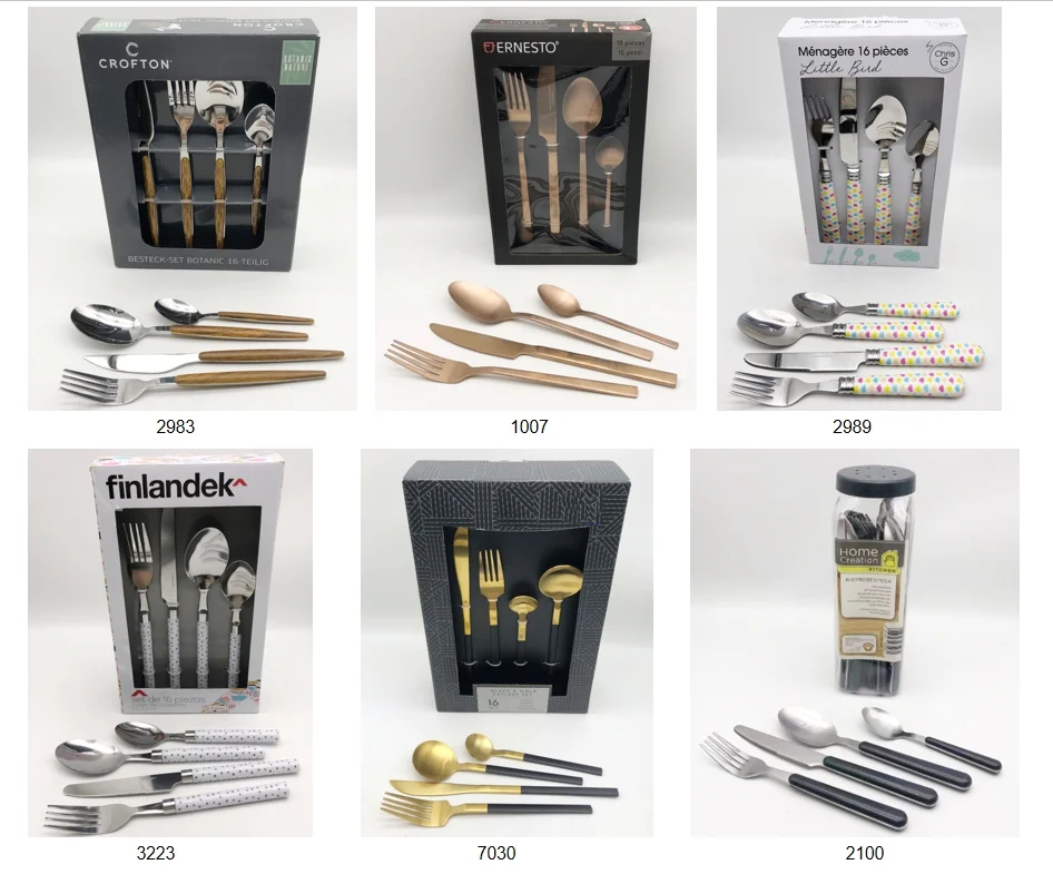 2021 New Simple Design Matte Stainless Steel Cutlery Satin Inox European Style Dining Knife Fork Spoon Set