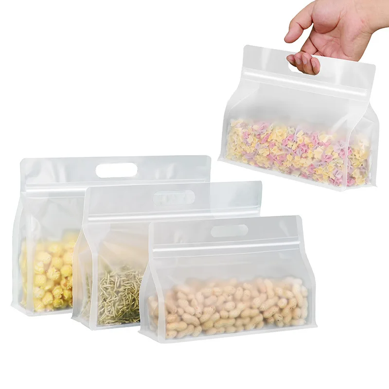 Frosted octagonal self sealing bag, large tea and snack sealed bag, thickened dried fruit food sealed packaging bag