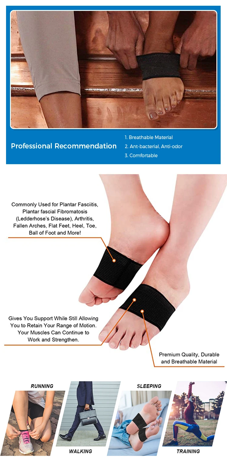 Orthopedic Arch Support Sleeve Gel Foot Sleeves Pain Relief Sleeves