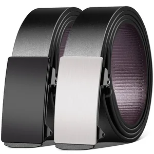 Men's Leather Belt with Automatic Buckle Wholesale Fashion Versatile Business Belt for Men