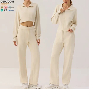 XW-ZS5081620+ZS5081621 Women Solid Sports Custom High Quality Gym Clothing Workout Fitness Training 2 Piece Yoga Wear Set