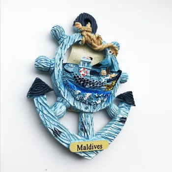 Fermaglio per frigorifero in legno personalizzato calamita Souvenir maldive Hawa