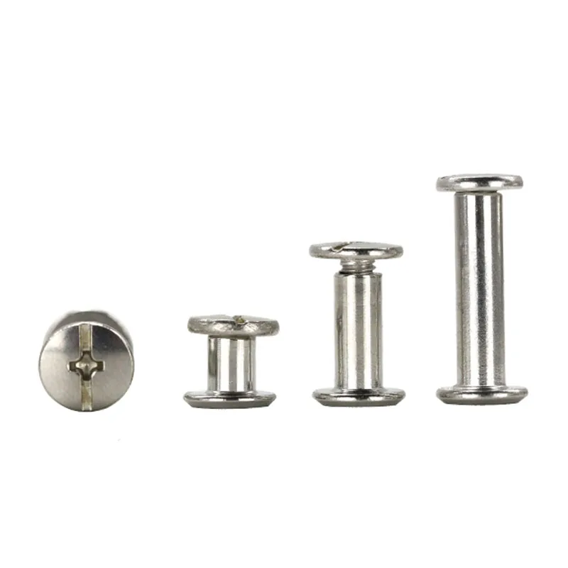Fastener Product SS304 M4 M6 M8 Flat Stainless Steel Chicago Screw for Leather
