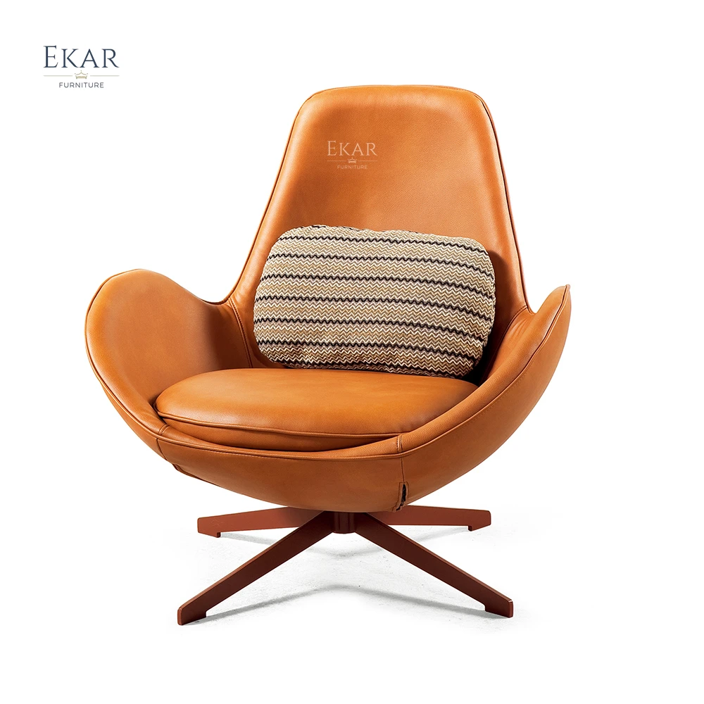 product ekar furniture modern design home furniture living room rocking chair leather leather leisure chair-64