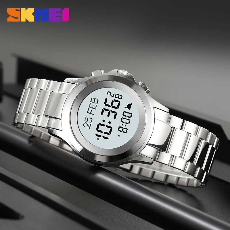 Skmei 2270 New Design Custom Brand Gents Digital Watch Super Stainless Steel Band Water Resist Calendar Sports Hand Watch