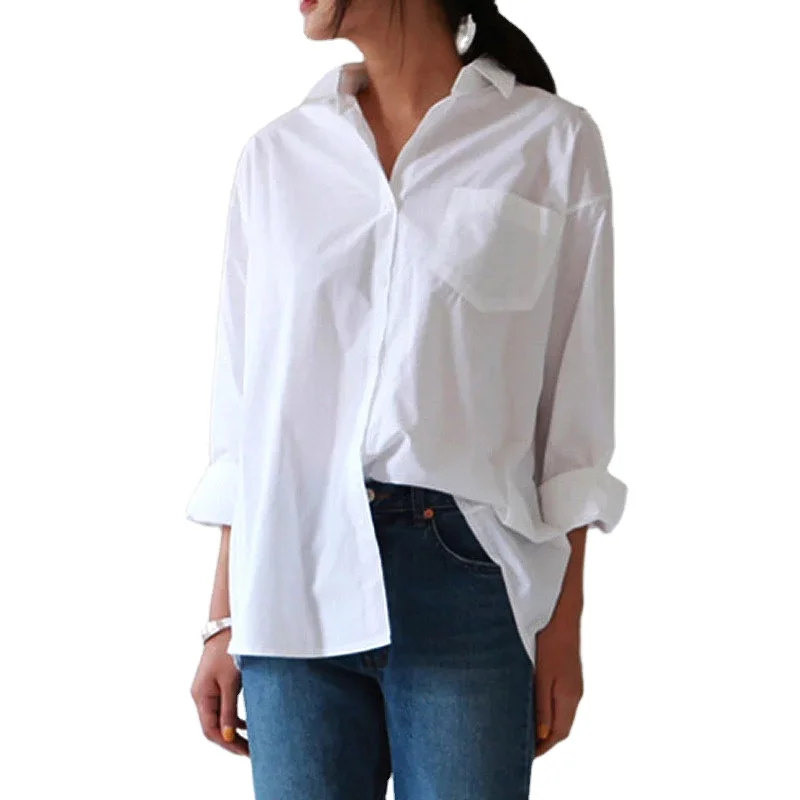 round collar shirt womens