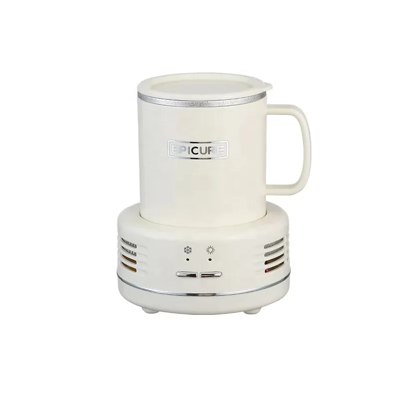 110V レトロスタイル電気カップ冷却加熱器 パーソナライズ飲料温度調節マグ ベース付き コーヒー紅茶ミルク用 7
