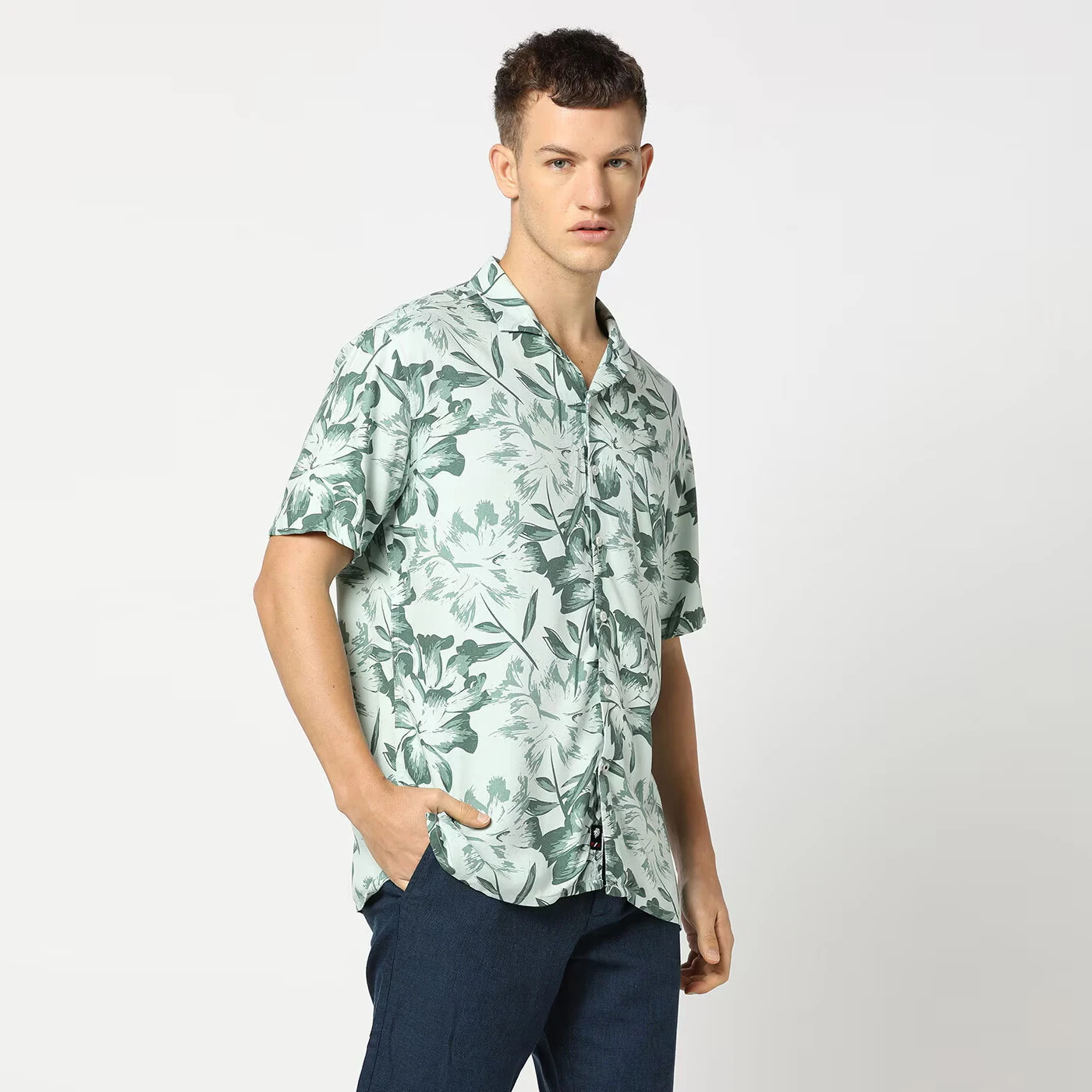 Camisas hawaianas de verano informales de manga corta con