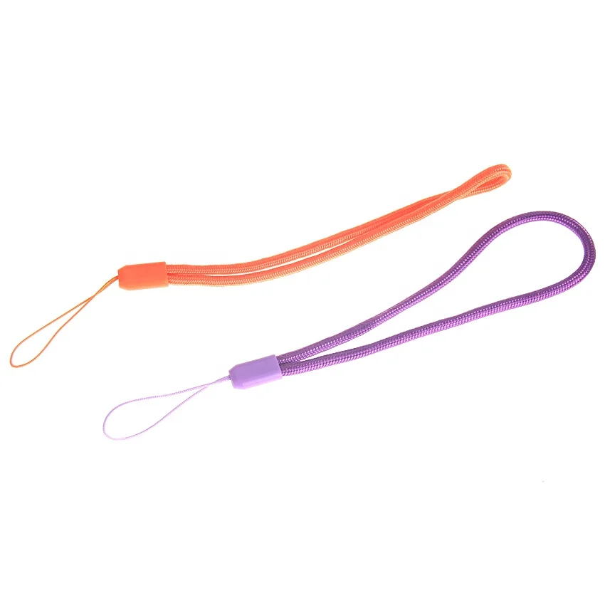 GORGECRAFT 100Pcs 10 Kleuren Telefoon Sleutelhanger Split Ring Koorden Kleurrijke Polyester Charms Lanyard String Voor Mobiele Telefoon DIY