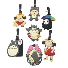 Anime My Neighbor Totoro PVC Keychain Cute Rubber Luggage Tag for Kids Coin Holder Trinket Gift