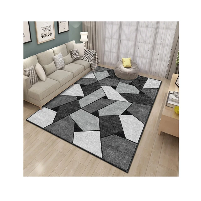 Z142 Crystal Velvet Carpet Rugs Non-Slip Soft Odorless Washable Short Pile Rug Easy Clean for Living Room Bedroom Dining Room