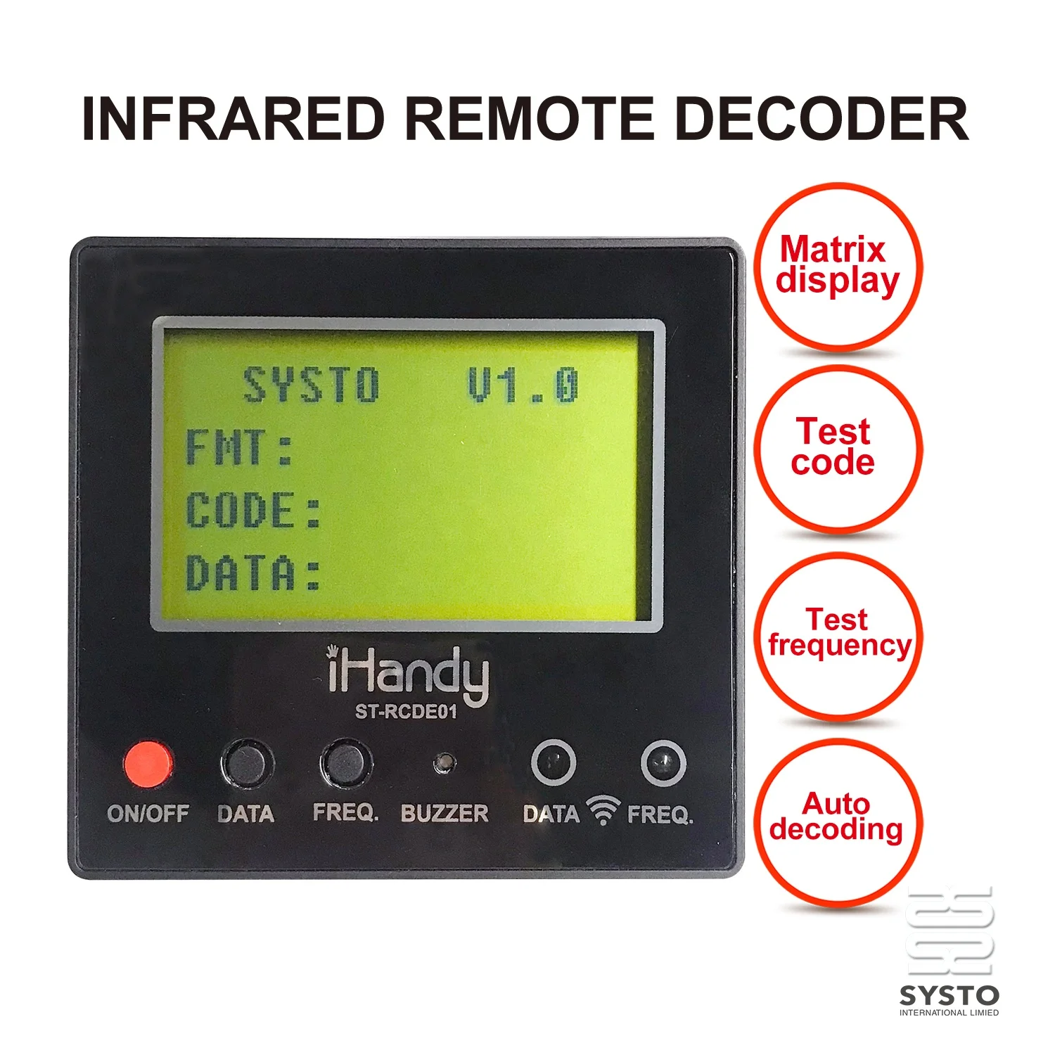 Systo Strcde01 Testing Infrared Remote Control Signal Tester Code
