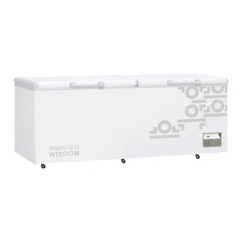 8-Supermarket frozen food storage large capacity horizontal island cabinet single temperature island freezer chest freezer