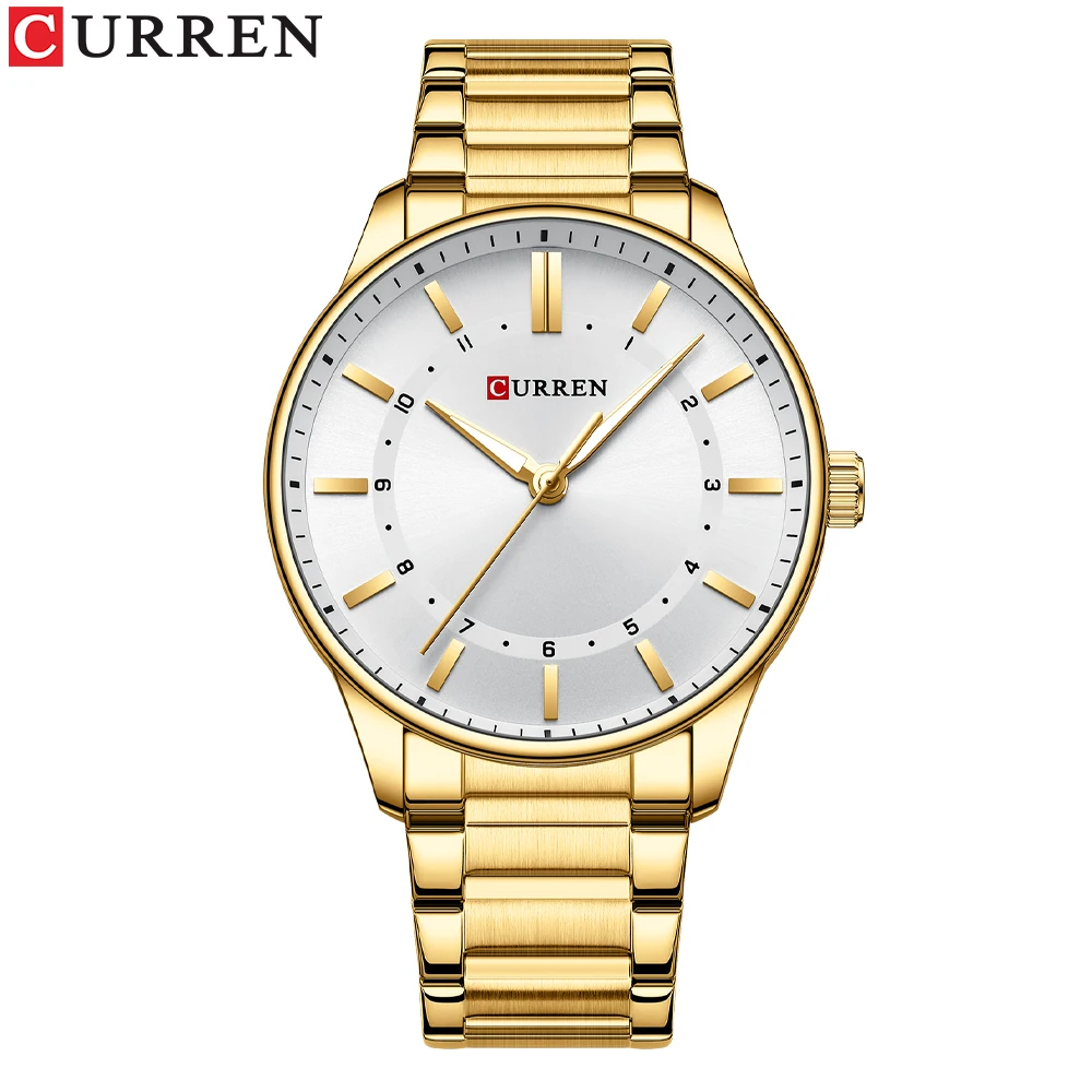 CURREN 8430 Trendy Customize Factory Direct Sale Ready to Ship Multifunction Quartz Watches for Men Clock Stainless Steel Band