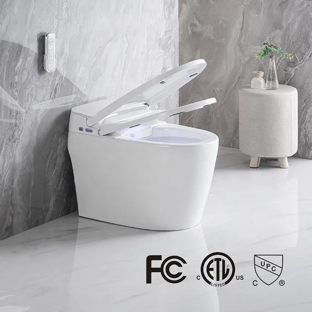 Smart UPC Auto Toilet With Intelligent Bidet and Automatic Functions Hot Sale in US