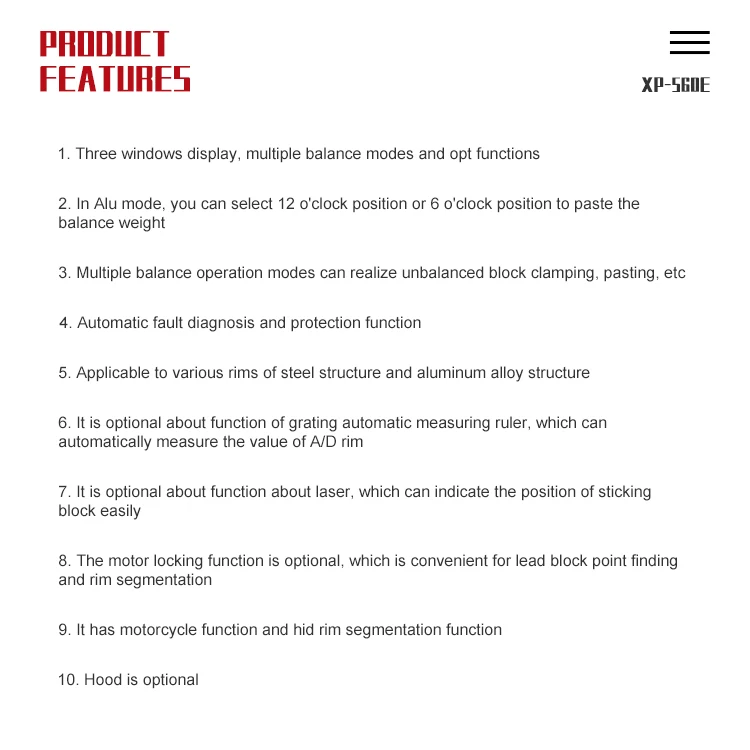 XPROMISE Private Label Laser Positioning Advanced Interactive Touch Sensing Wheel Balancer