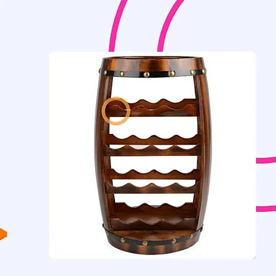 Wooden Wine Holder Compact Cellar Cube Wine Storage Rack Buckets