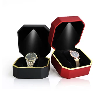 Watch box with light birthday gift giving other happy occasions waterproof watch box plastic watch boxes & cases