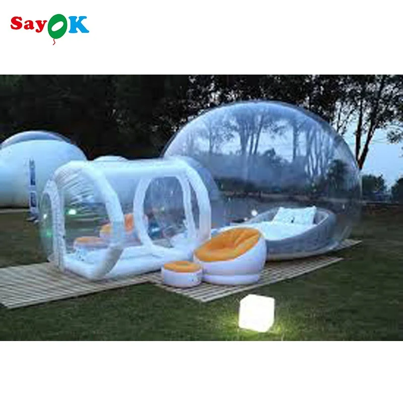 Inflatable Round Tent Inflatable Igloo Camping Tent Transparent Inflatable Clear Tent for Outdoor