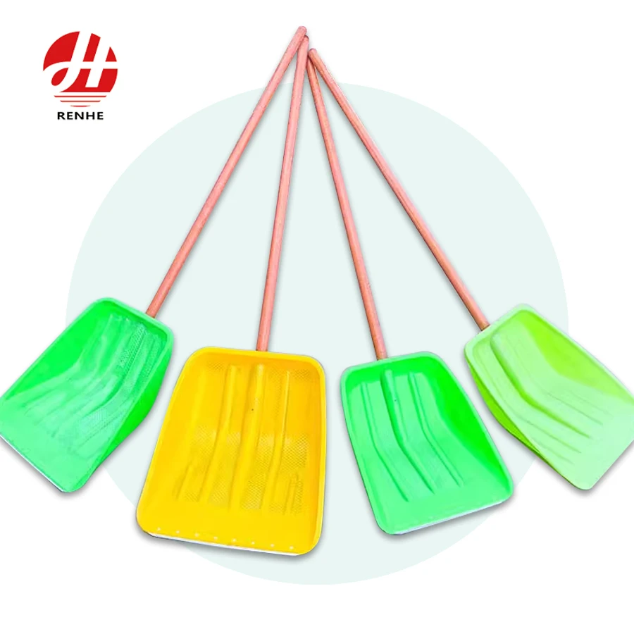 Wholesale   Garden Farming Plastic Snow Shovel With Wood Handle for Winter
