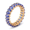 Anillo de oro de 14 quilates con moissanita y diamantes