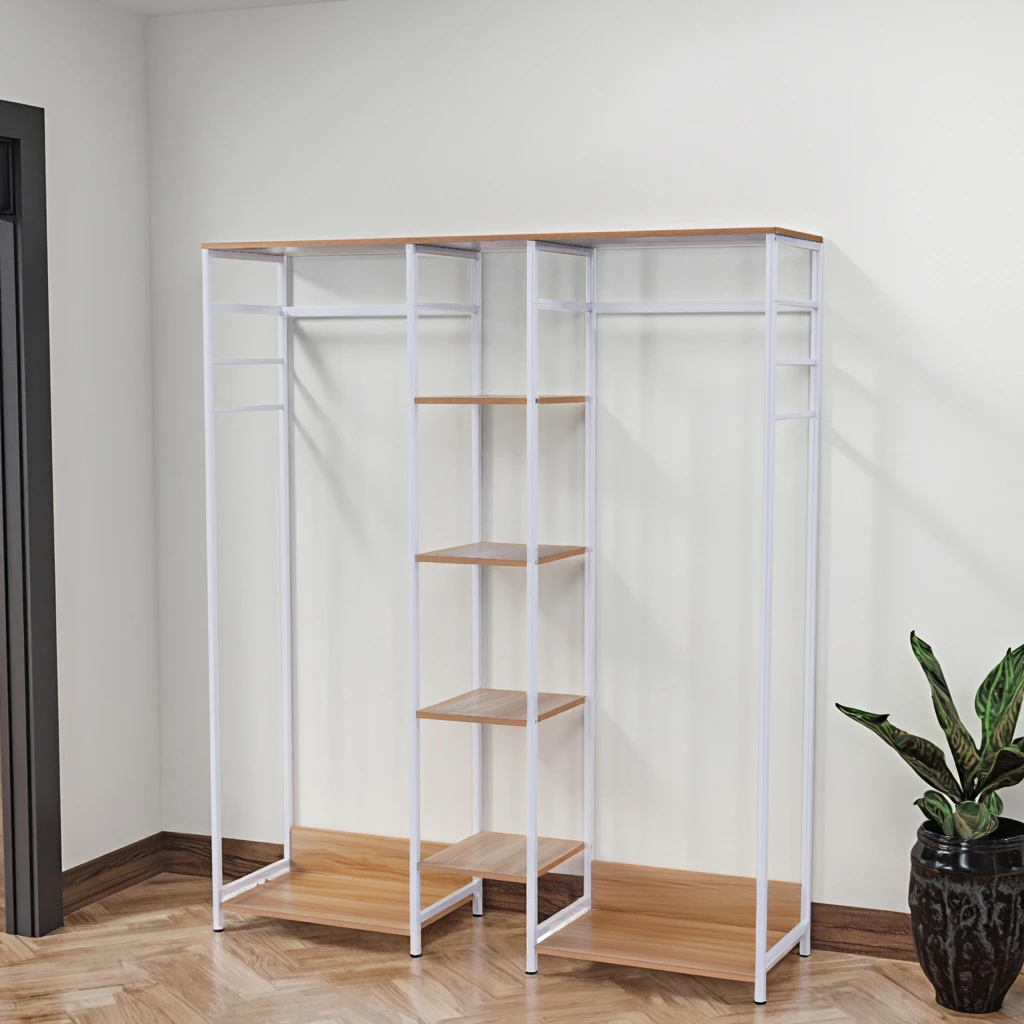 Metal Wardobe Rack Customized Modern Metal Wardrobe Storage Cabinet Living Room Furniture ...