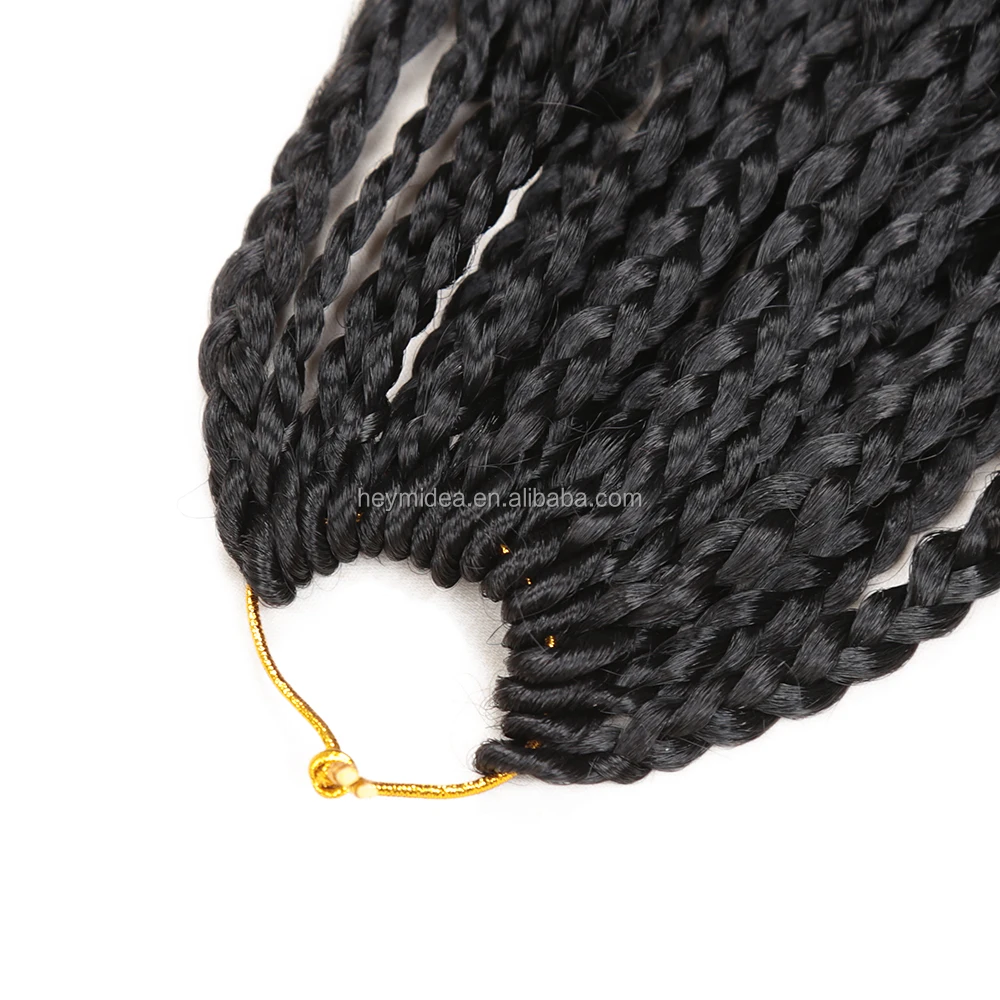 Goddess Box Braids Crochet Hair Pre-Loop Bob Bohemian Hippie Braids Boho Box Braids Crochet Hair with Curly Ends
