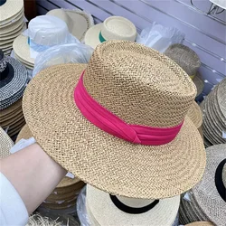 Ботинки в рыбацком стиле оптовая продажа Приморский дизайнерские женские милые простота соломенная шляпа Солнцезащитная на